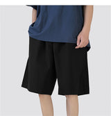 summer mens solid color straight shorts 2024 casual y2k wide leg short pants casual streetwear sweat baggy bermudas hombre unique shorts style 3324
