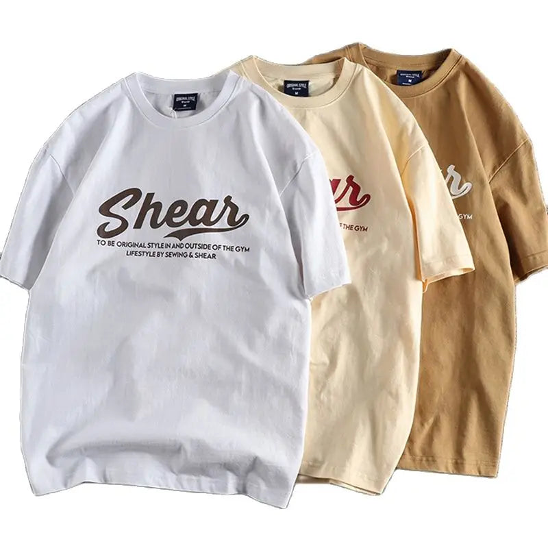 Gothic Vintage print – Summer Short Sleeved Mens T Shirt Trend Letter Printing Geom