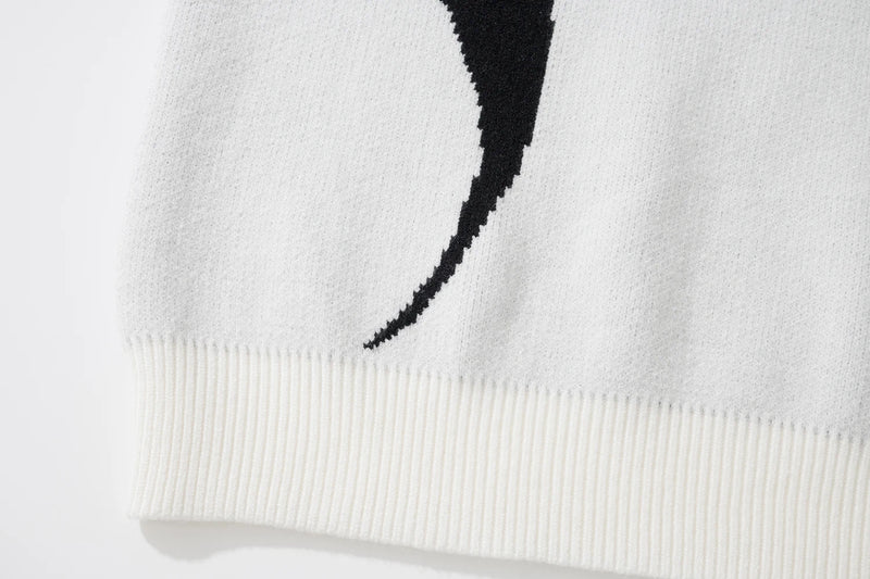 mens racing style sweater knitted pullovers casual long sleeve loose o neck harajuku sweaters streetwear unisex jumpers knitwear - urban fashion pullover, anime inspired graphic hoodie, trendy hip hop fashion hoodie