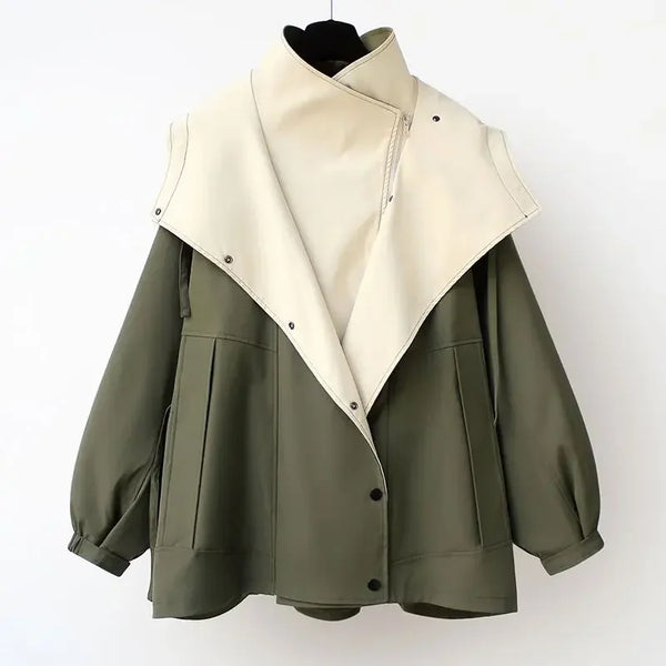 Waist Mid Length Windbreaker 2024 New Korean Style New High End Womens
