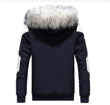 2024 Winter Warm Gradient Parkas Men Women Streetwear Thick Jackets Coat Fashion Harajuku Hoody Fur Collar Coats