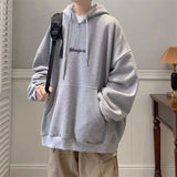 Autumn Letter Printed Half Zipper Hoodies For Men Y2K Streetwear Loose Hooded Sweatshirts New Vintage Fashion Pullover Hoody