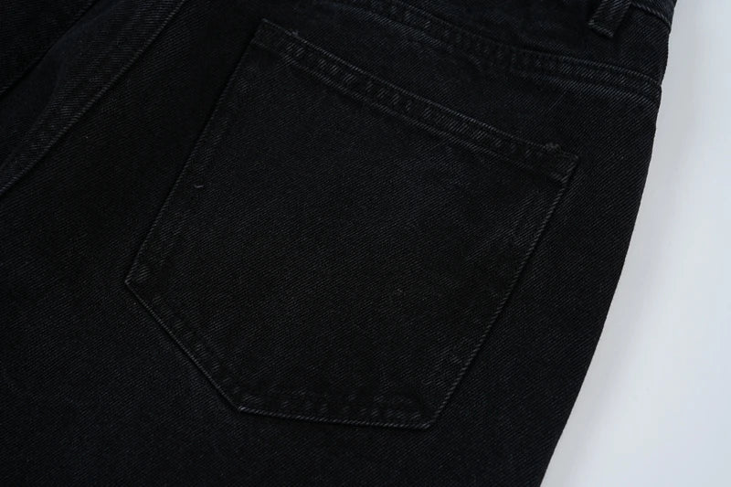 y2k streetwear embroidered ripped wide jeans for men washed destroyed torn flared jean male tassels hip hop jeans pants baggy unique jeans style 704