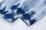 2024 Streetwear Blue Jeans Letter Printing Vintage Retro Denim Trousers Harajuku Jogger Denim Jeans Hipster