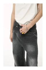 streetwear vintage y2k men s jeans black baggy trousers new wide leg denim pants hip hop harajuku distressed straight pants unique jeans style 768