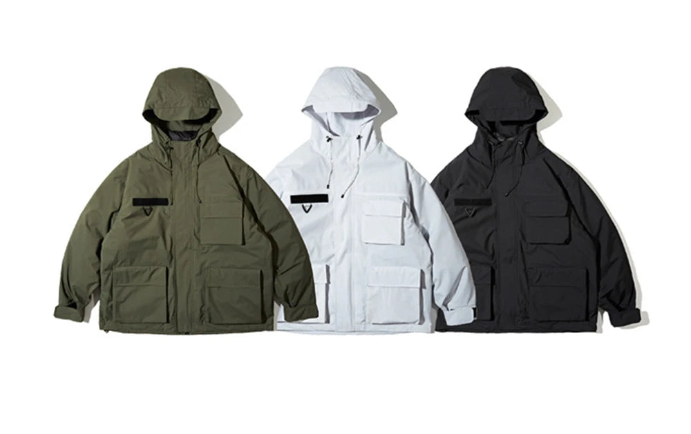 Men's Cargo Down Jackets Windbreaker 2023 Winter Outdoor 90% White Duck Down Jacket Warm Coat For Men Thick Outwear Streetwear