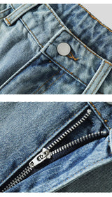 High Street Denim Short Retro Blue Jeans Summer New Men's Baggy Shorts Y2k Oversize Clothes Unisex Jeans