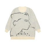 grunge oversized flame jumper built for warmth and edge, essential for winter street style, men’s streetwear clothing piece f