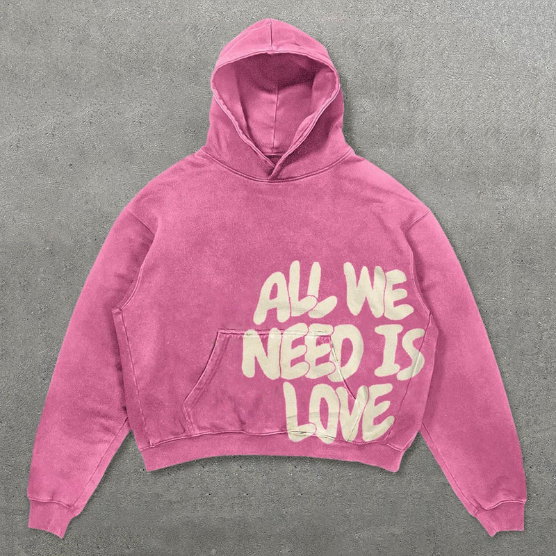 Vaporwave Drop – Harajuku Oversized Letter Print Streetwear High Quality Hood – Streetwear Fashion for Men & Women