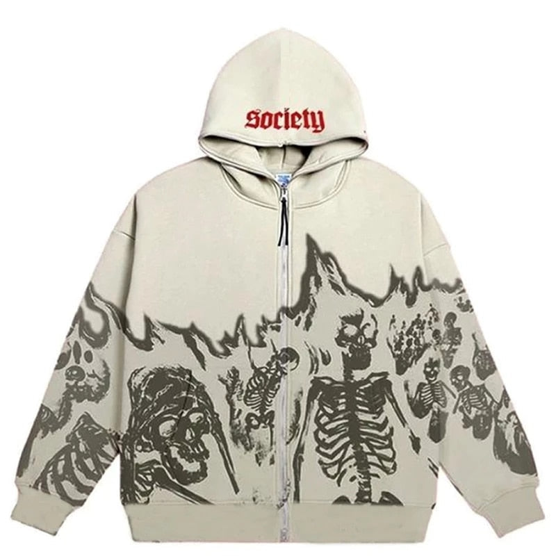 "Red Mountain" Graphic Unisex Streetwear Vintage Women Men Y2K Hoodie