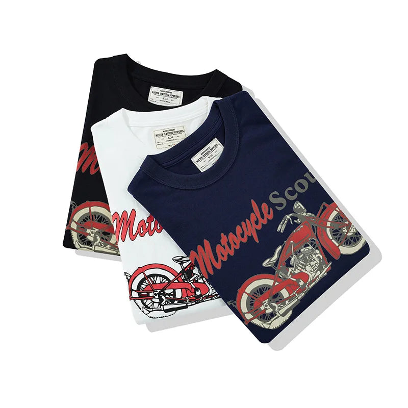 Harajuku Broken heart – Summer Short Sleeved Mens New Casual Motorcycle Printed T Sh