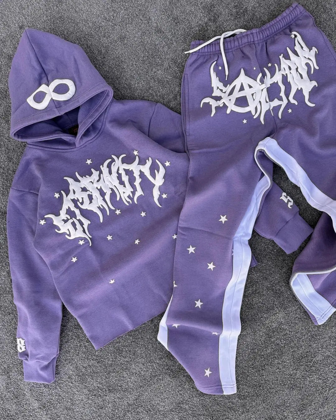 2024 y2k long sleeved foam printed pullover hoodie sweatshirt and pants two piece streetwear trendy wear dark vintage casual unique default style 2284