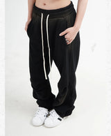fashion washed distressed pants elastic waist drawstring men women hip hop casual sportwear pants unisex y2k streetwear joggers unique joggers style 561