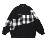American Retro Jacket Mens Autumn Hong Kong Style Design Color Blocked