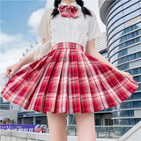 Jk Uniforms Gyaru School Uniform for Girl Student Pleated Skirt Uniform Set Women Short Sleeve Bow Tie Seifuku Japanese Style