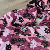 Towel Embroidered Cartoon Camouflage Glo Gang The Glory Full Zip Hoodi