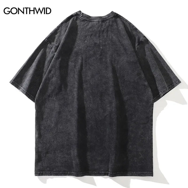 Vaporwave Oversized shirt – Oversize Distressed T Shirts Hip Hop Vintage Doberman Dog Pr