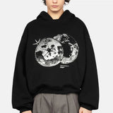 Y2k Long Sleeved Pullover Hoodie Cartoon Bow Embroidery Tops Streetwear Vintage Hoodie School Outfit Punk High Street Ootd New