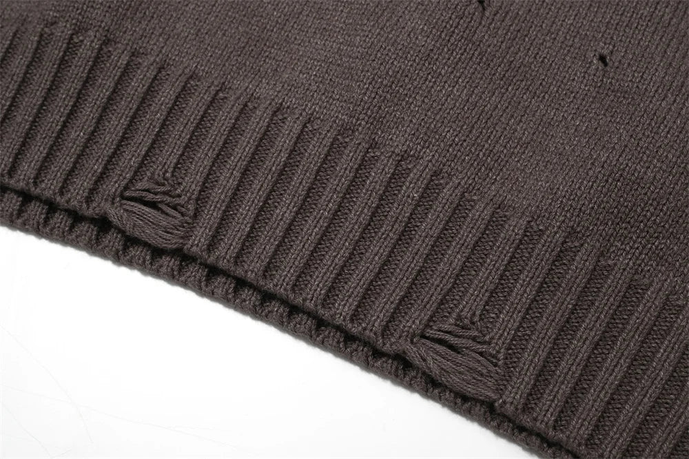 techwear flame knit sweater with structured oversized fit, ideal for cold streetwear layers, men’s streetwear clothing piece 
