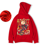 Anime Skateboard Rabbit Print Hoodies Mens Japanese Y2K Hoodie Sweatshirt