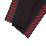 rose red embroidery pants casual men woman loose retro side edge weaving sweatpants trousers straight leg pants unique joggers style 4939