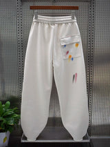 american graffiti printed baggy straight pants y2k streetwear wide leg sweatpants korean new hip hop fashion trousers for men sporty tapered joggers
