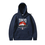 Japanese Tokyo Sakura Print Mens Hoodie Fashion Winter Autumn Mens Wom