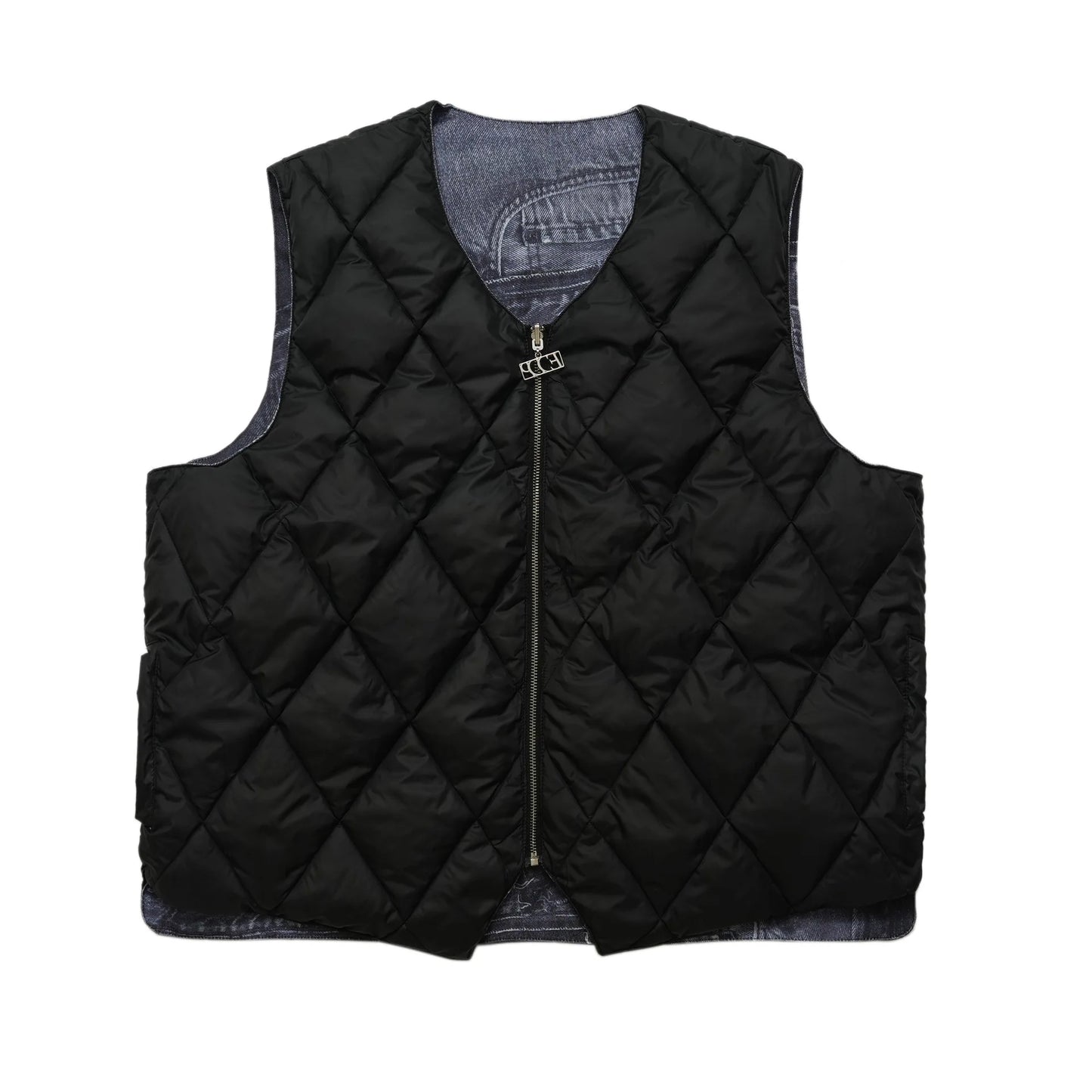 hip hop loose jacket vest unisex casual cotton padded vests mens harajuku streetwear printed sleveless warm reversible coat n - variant style 6ded5d for streetwear fashion