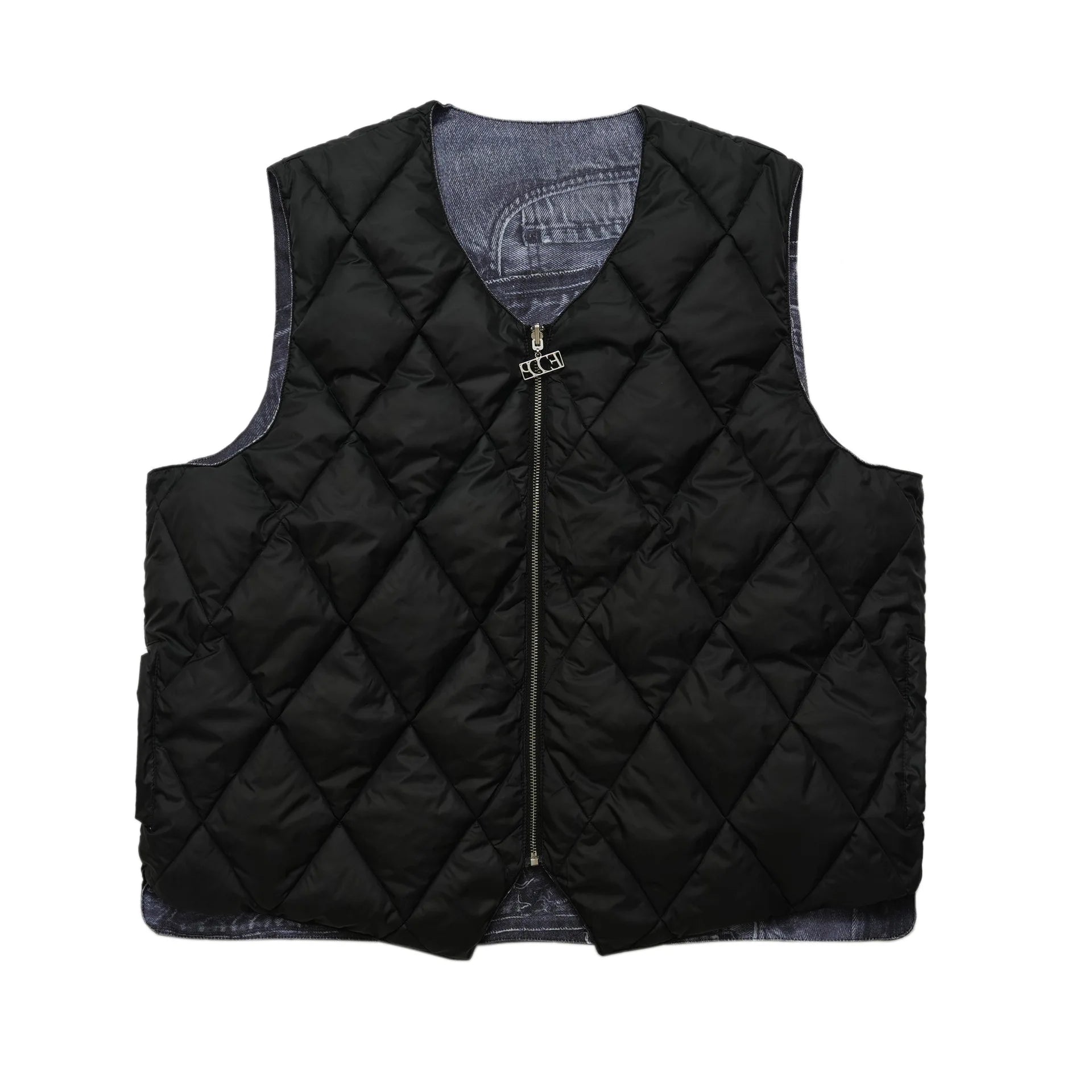 hip hop loose jacket vest unisex casual cotton padded vests mens harajuku streetwear printed sleveless warm reversible coat n - variant style 6ded5d for streetwear fashion