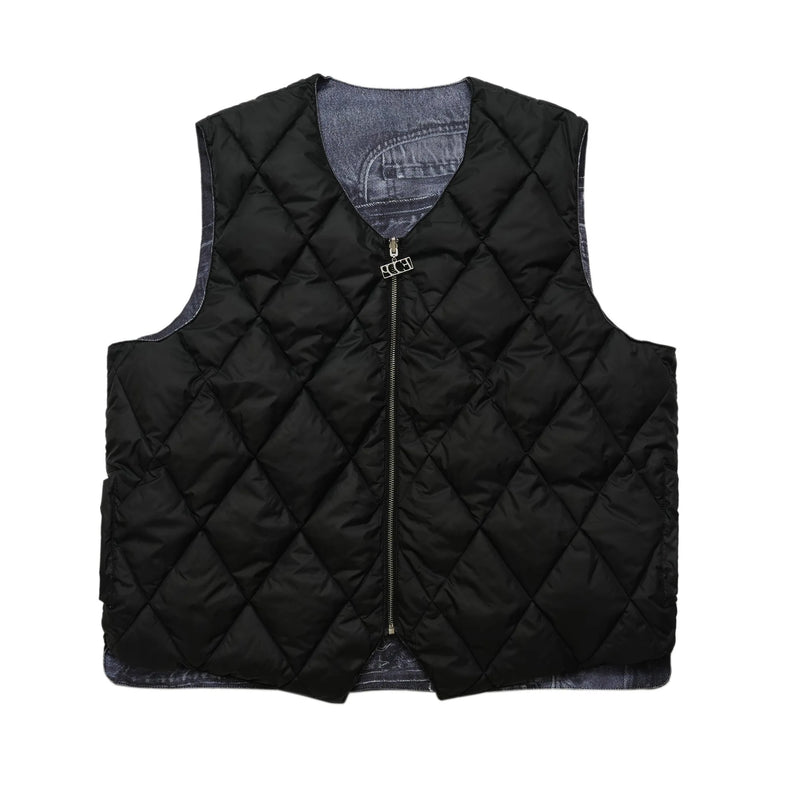 hip hop loose jacket vest unisex casual cotton padded vests mens harajuku streetwear printed sleveless warm reversible coat n - variant style 6ded5d for streetwear fashion