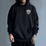 Mens Sweatshirt Street Style Oversize Loose Chicano Floral Feeling Com