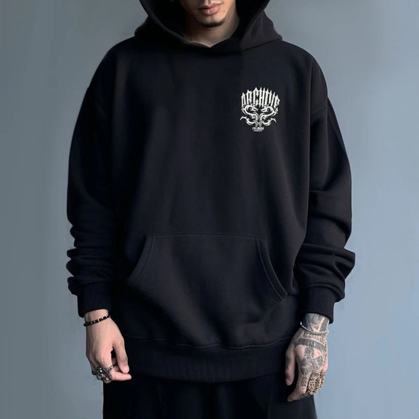 Mens Sweatshirt Street Style Oversize Loose Chicano Floral Feeling Com