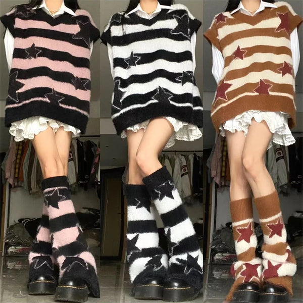 grunge knit pullover for fall and winter, oversized aesthetic with urban style, mens fashion layer for modern streetwear coll