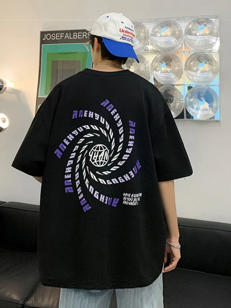 Harajuku Graphic tee – Goth Letter Printed T Shirt Hombre Hip Hop Fashion Crewneck