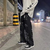 2023 autumn new light luxury fashion jeans men loose european and american style wide leg trousers boutique clothing simplestyle unique jeans style 3875