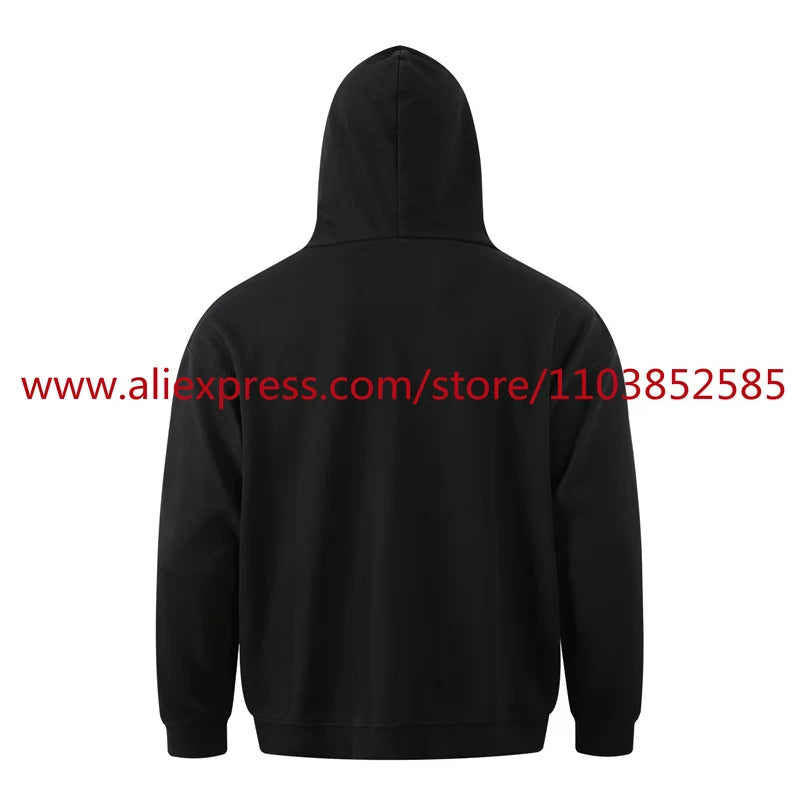 2024 Autumn Winter High Street Basic Vintage Damaged Hole Loose Hoodie