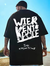 Y2k Angelcore design – Summer Letter Printed Oversized T Shirt Men Hip Hop Fashion