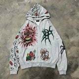 Harajuku Letter Printing Pink Hoodies Women Oversized Zip Up Hoodie St