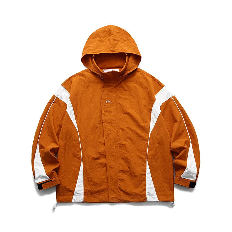 outdoor sports coat set new unisex couple 2 piece set casual hooded windbreaker big pocket wide leg workwear pants suits unique default style 4472