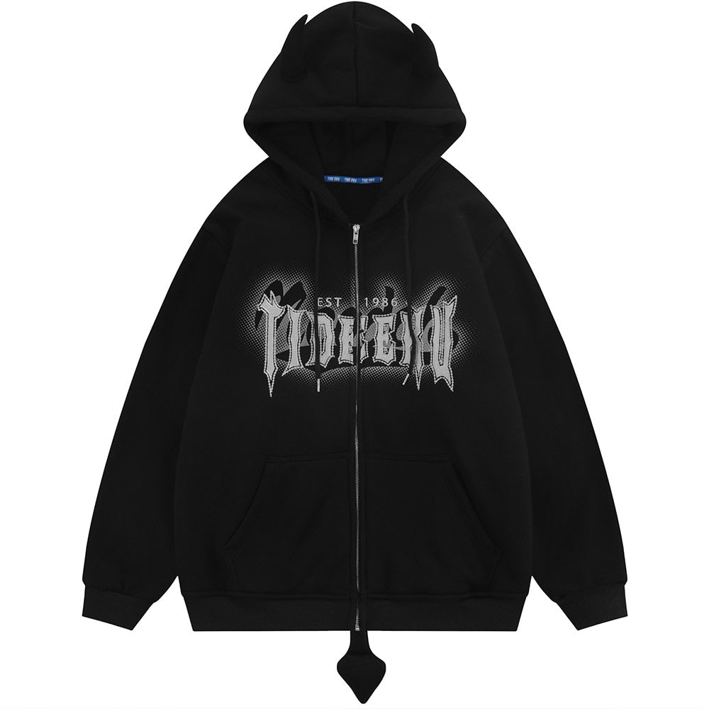 "Devil's Work" Unisex Men Women Streetwear Graphic Hoodie