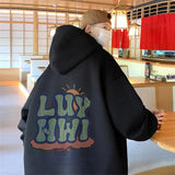 New Letter Graphic Print Hooded Sweatshirts For Men Elegant Vintage Co