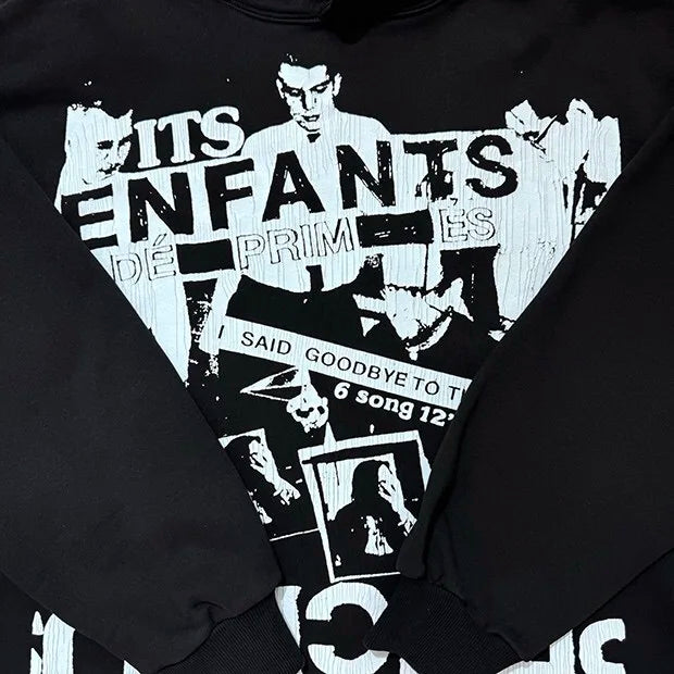 Thrasher-inspired skate hoodie with vintage skater aesthetic