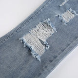 streetwear straight pants ladies ripped jeans mid waist loose wide leg pants ladies jeans y2k summer high street cargo pants unique cargo style 2746