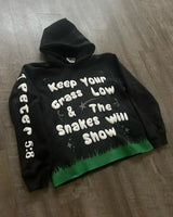 American Retro Fashion Letter Pattern Oversize Hoodie Mens Gothic Casu