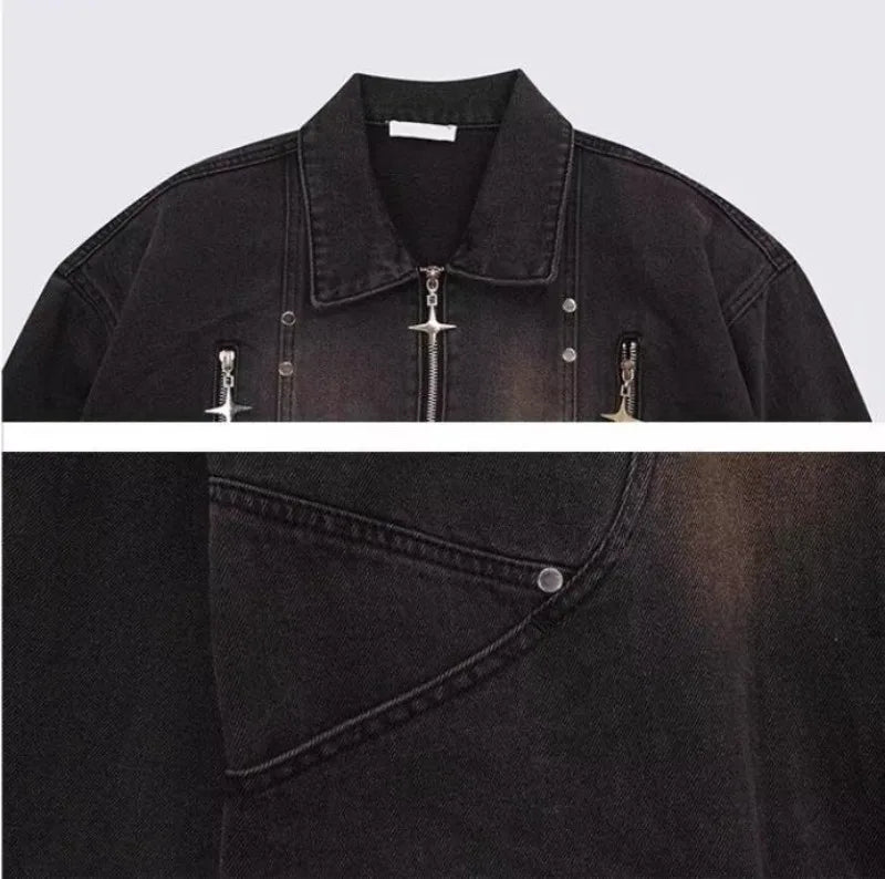 grunge street bomber, modern fit for men, oversized fit