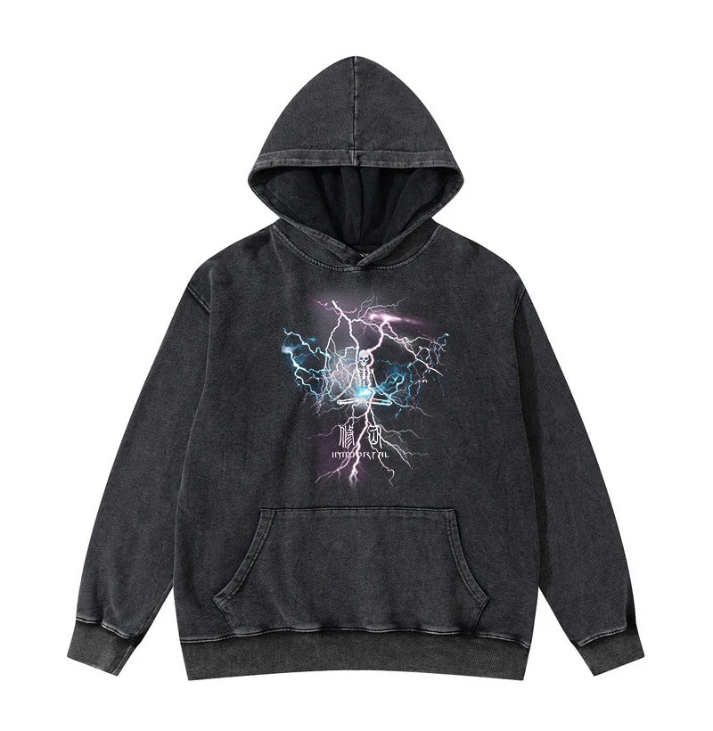 rainbowtouches washed hoodie 2022 men fashion autumn hip hop fashion high street skull graphic print unisex essential hoodie unique limited edition hoodie, aesthetic street look hoodie, urban wear with bold artwork