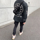 2023 Fashion Brand American Streetwear Retro Wash Plus Size Mens Loose