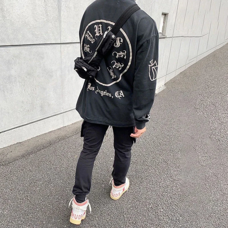 2023 Fashion Brand American Streetwear Retro Wash Plus Size Mens Loose