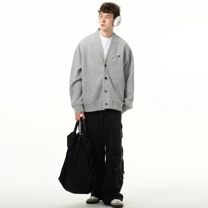 layered flame street knit, photo-ready knit, trendy urban fashion top for men, layered streetwear look