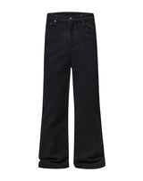 men black elastic denim micro flared jeans pants streetwear fashion cleanfit hip hop punk slim fit jeans y2k pants trouser unique jeans style 1817